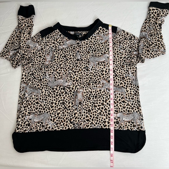 Simply Vera Verawang Women's Bluse Animal Print Size XL - Picture 5 of 8